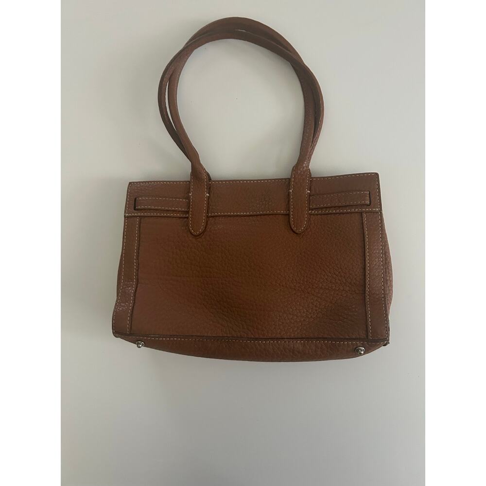 Dooney & Bourke Brown Leather Tote Bag with Tassel Detail Used - Picture 2 of 5